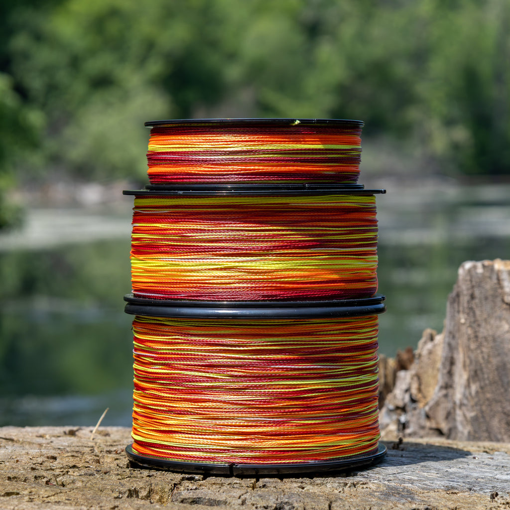 Reaction Tackle Braided Fishing Line - Fire Camo