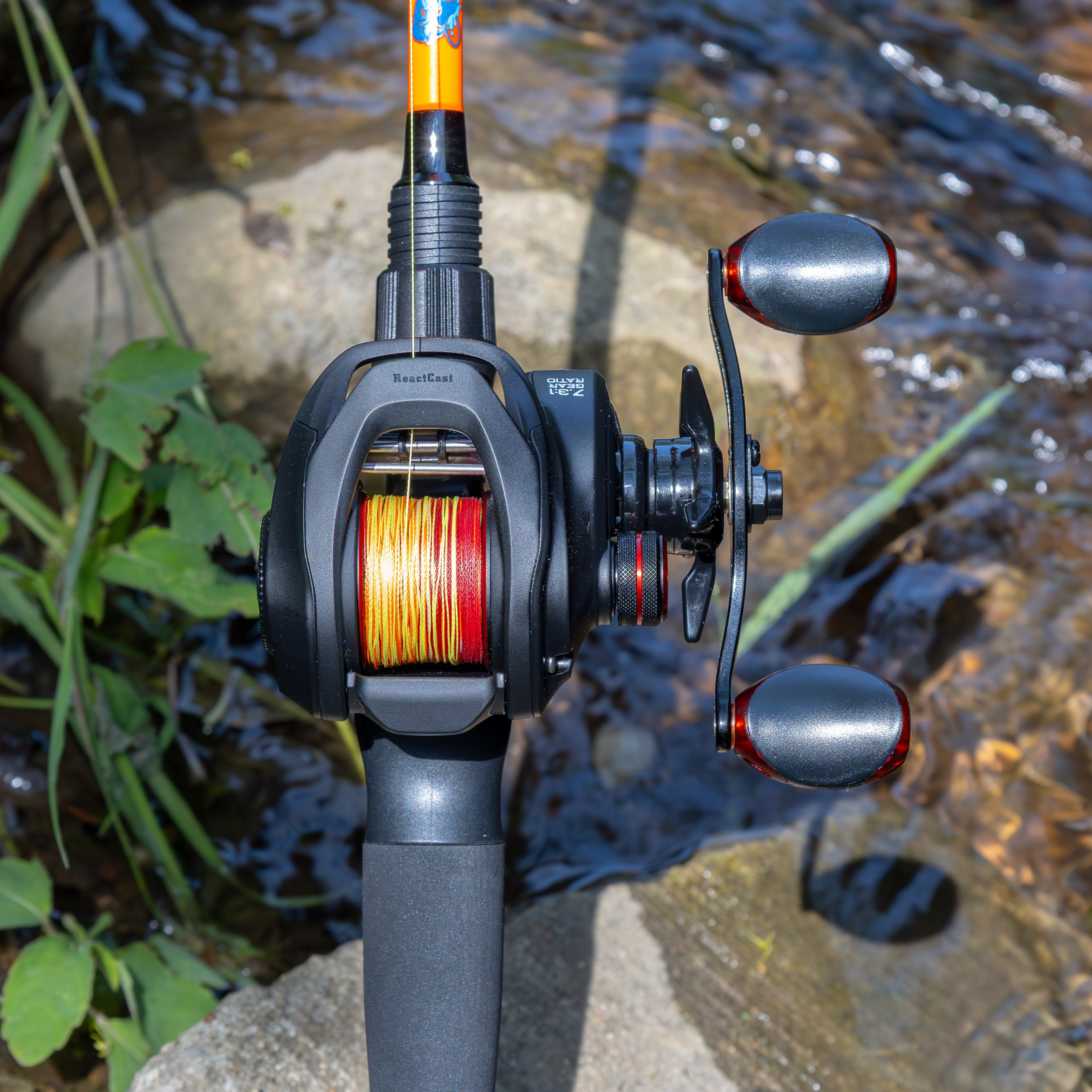 Reaction Tackle Braided Fishing Line - Fire Camo