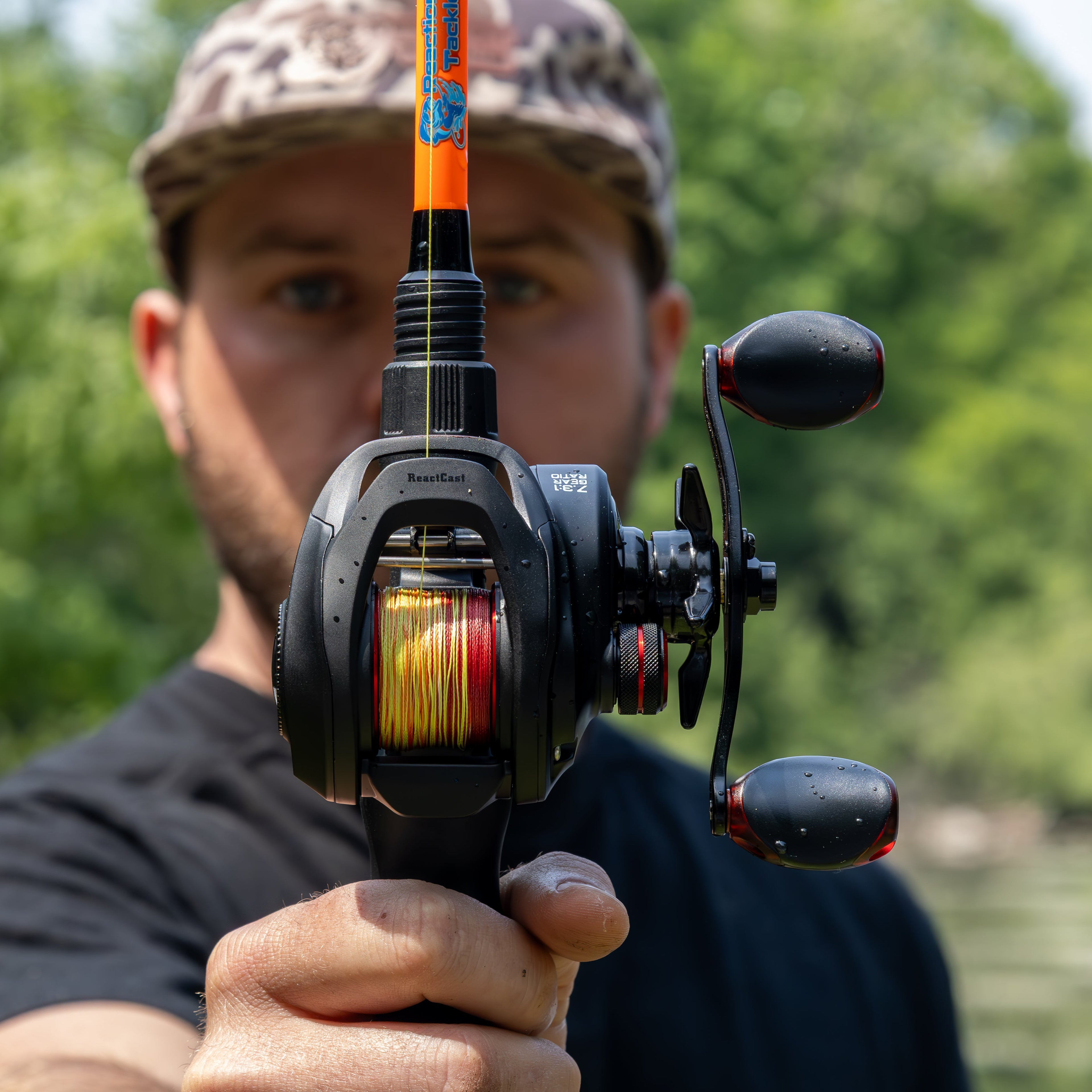 Reaction Tackle Braided Fishing Line - Fire Camo