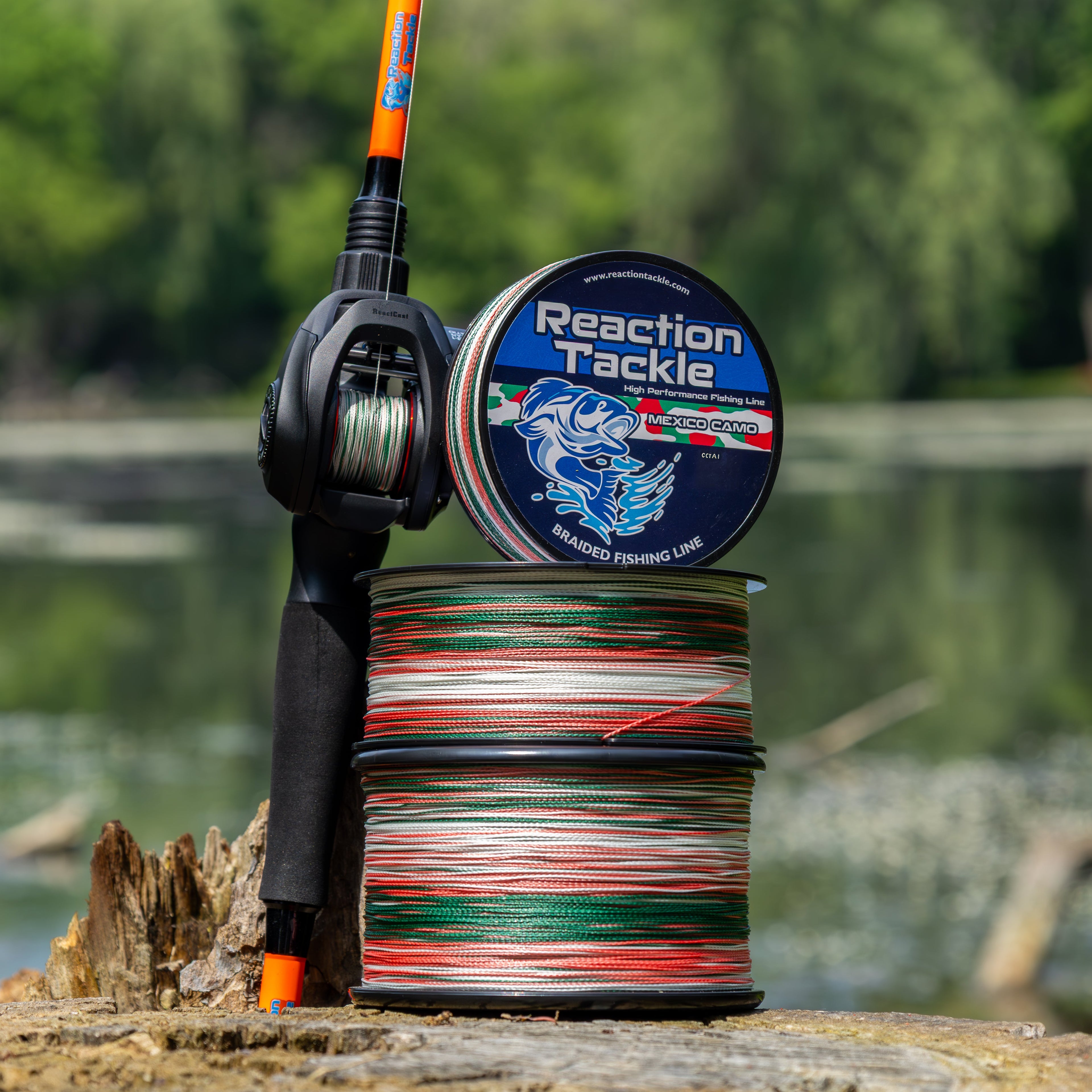Reaction Tackle Braided Fishing Line - Mexico Camo