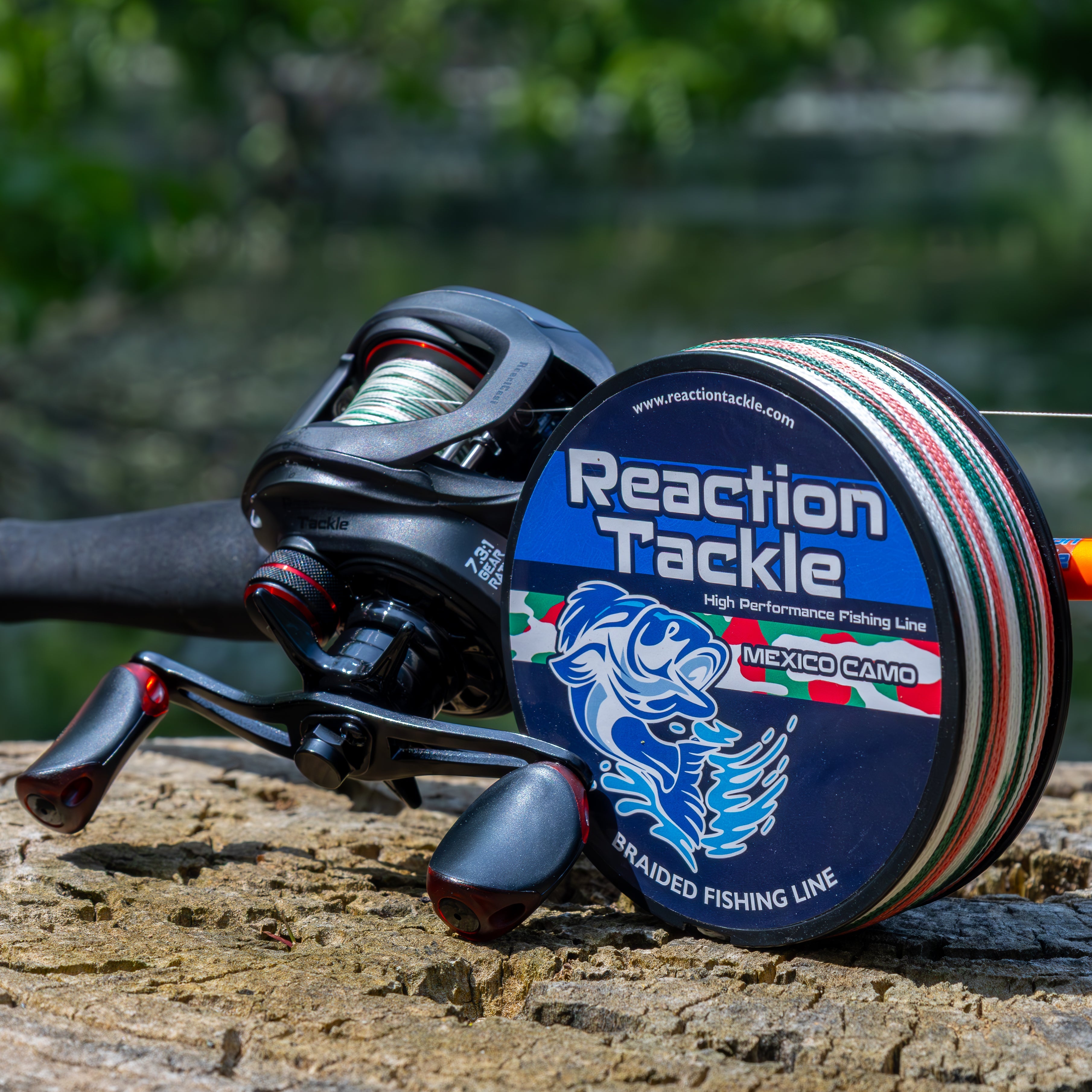 Reaction Tackle Braided Fishing Line - Mexico Camo