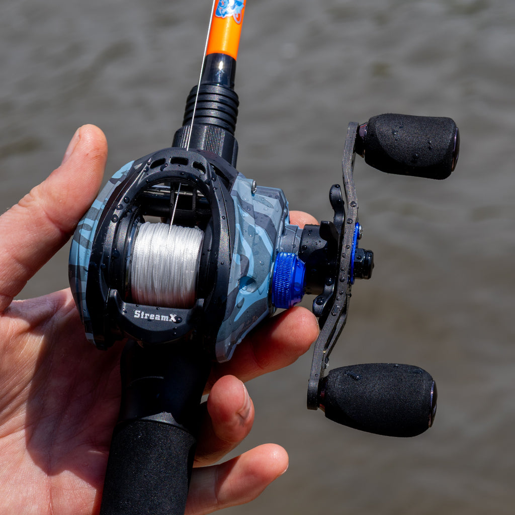 Reaction Tackle Baitcasting Fishing Reel- StreamX Edition- 7.5:1 Gear Ratio