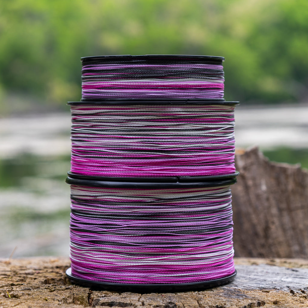 Reaction Tackle Braided Fishing Line - Pink Camo
