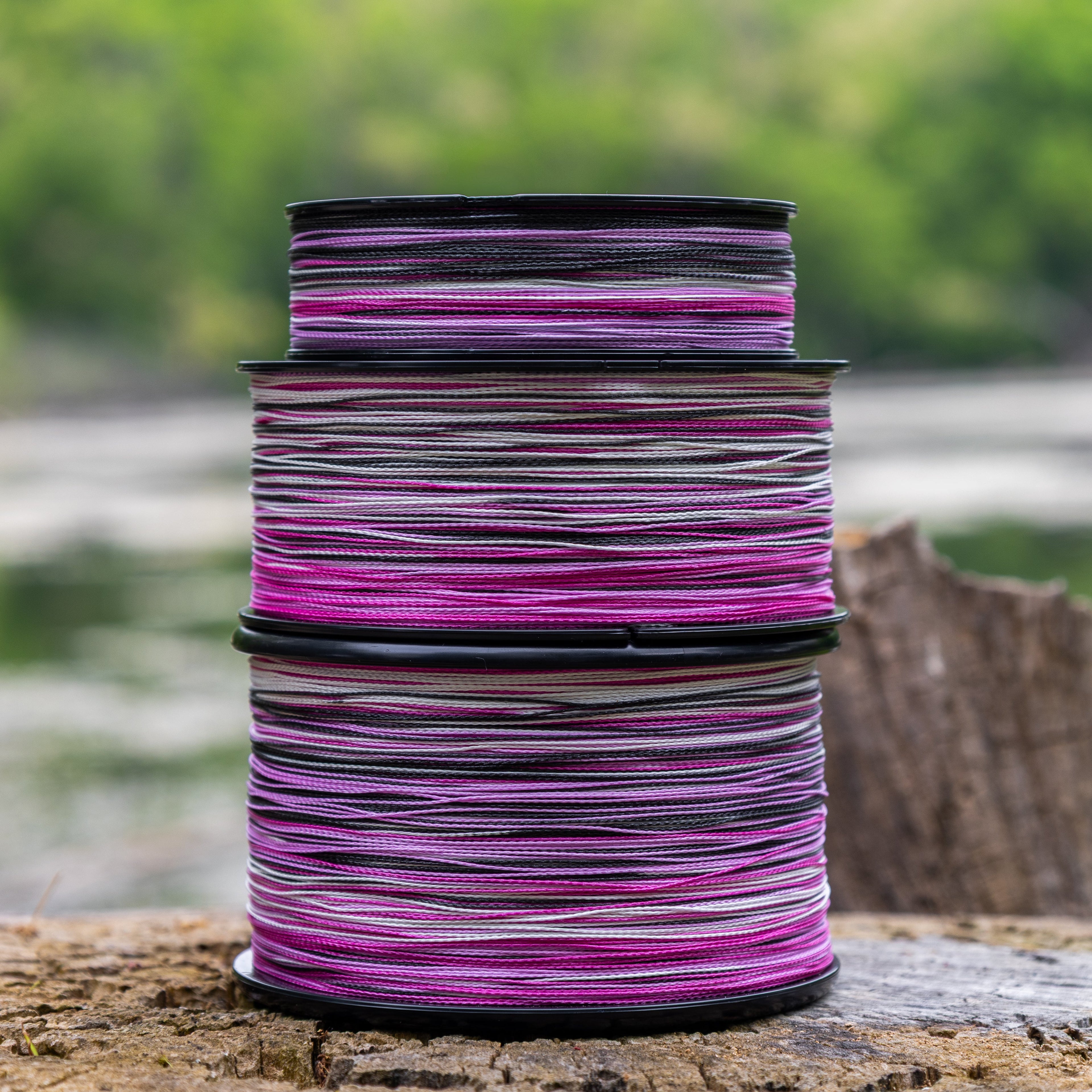 Reaction Tackle Braided Fishing Line - Pink Camo