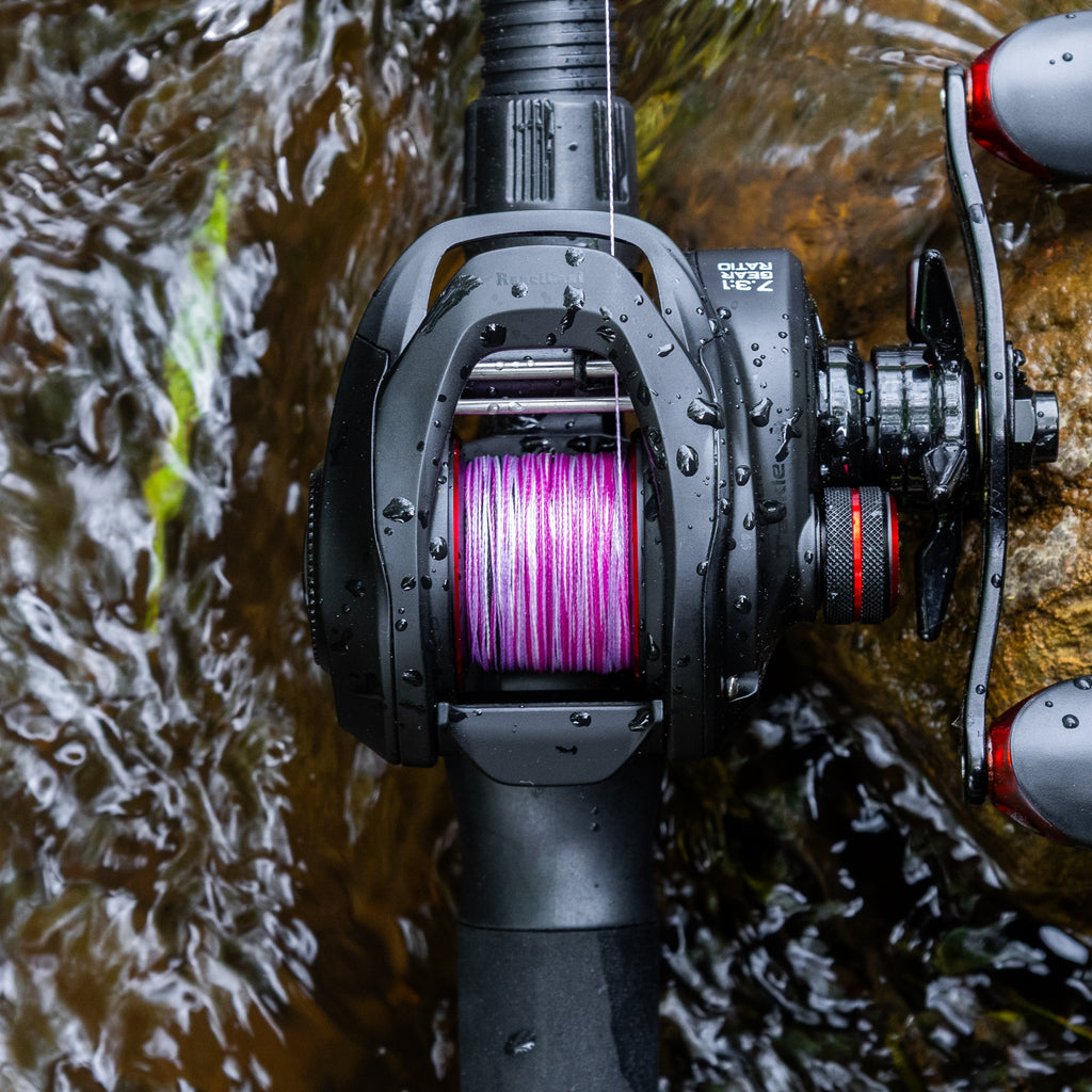 Reaction Tackle Braided Fishing Line - Pink Camo
