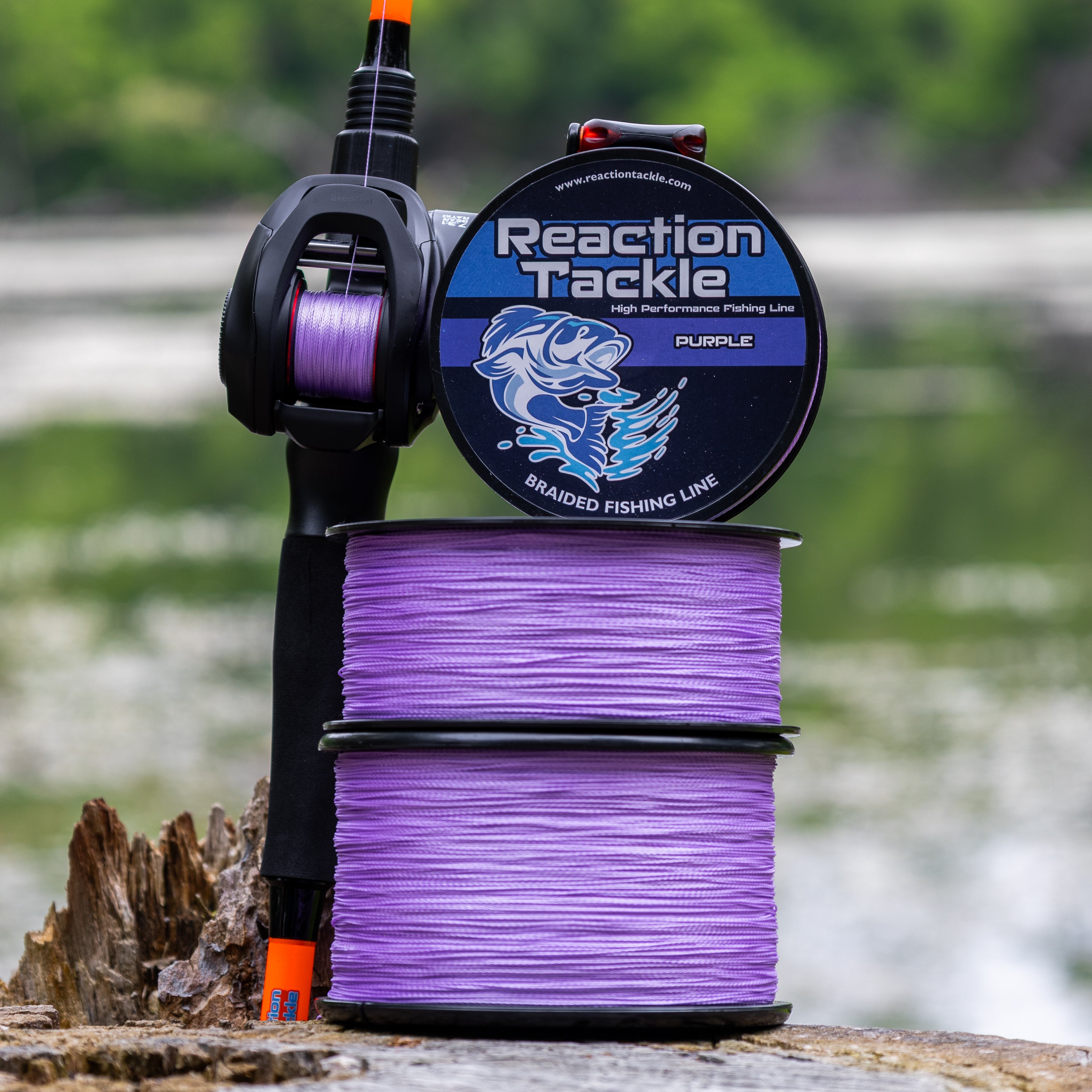Reaction Tackle Braided Fishing Line - Purple