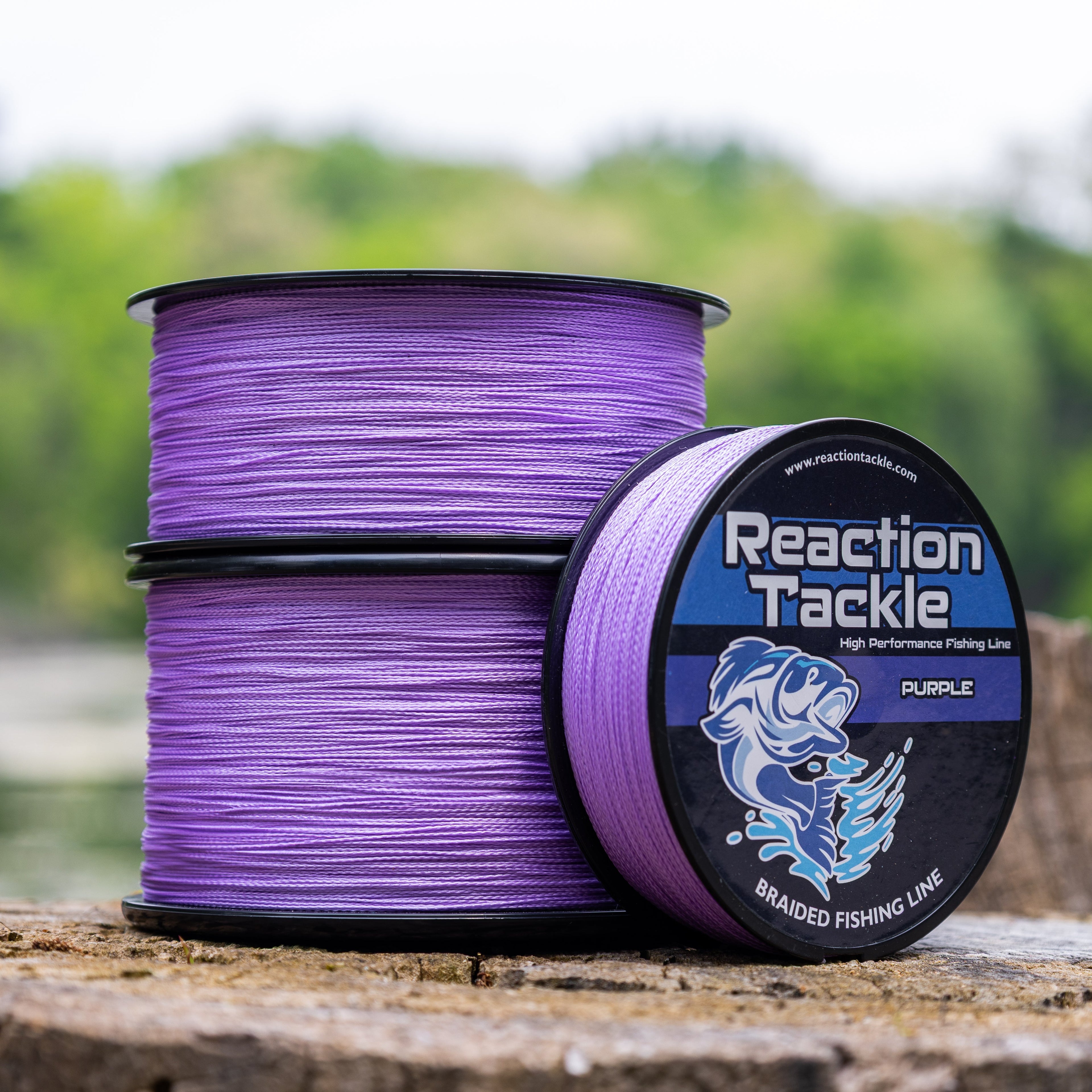 Reaction Tackle Braided Fishing Line - Purple