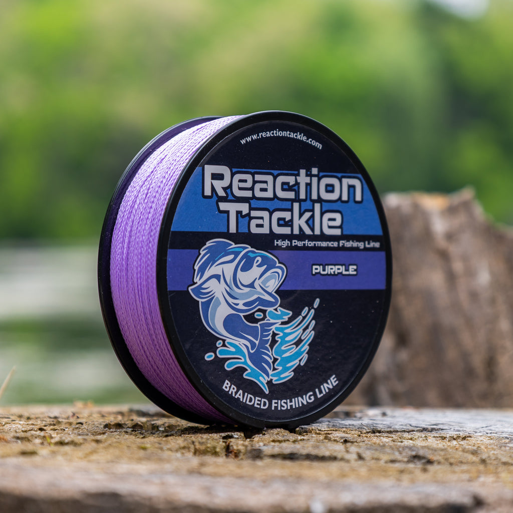 Reaction Tackle Braided Fishing Line - Purple