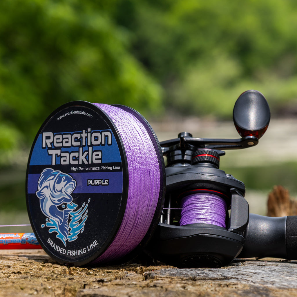 Reaction Tackle Braided Fishing Line - Purple