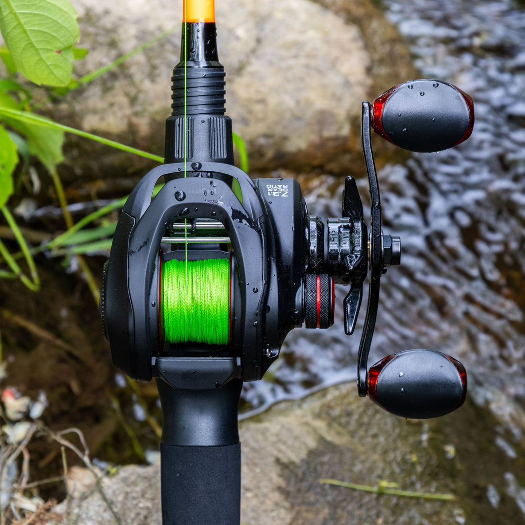 Reaction Tackle Braided Fishing Line - NO FADE Hi Vis Green