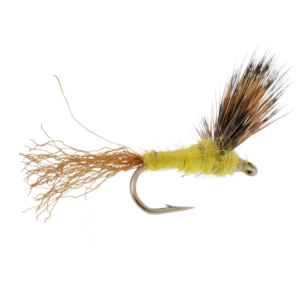 Sparkle Dun Pale Morning Dun PMD Yellow Body Mayfly 6 Flies Hook size 16