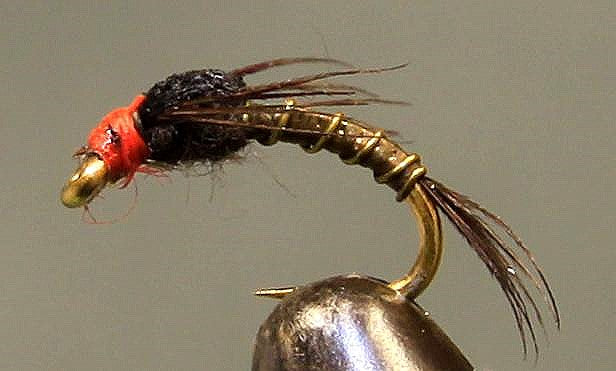 Split Foam Back™ - Orange Head Baetis Nymph Fly