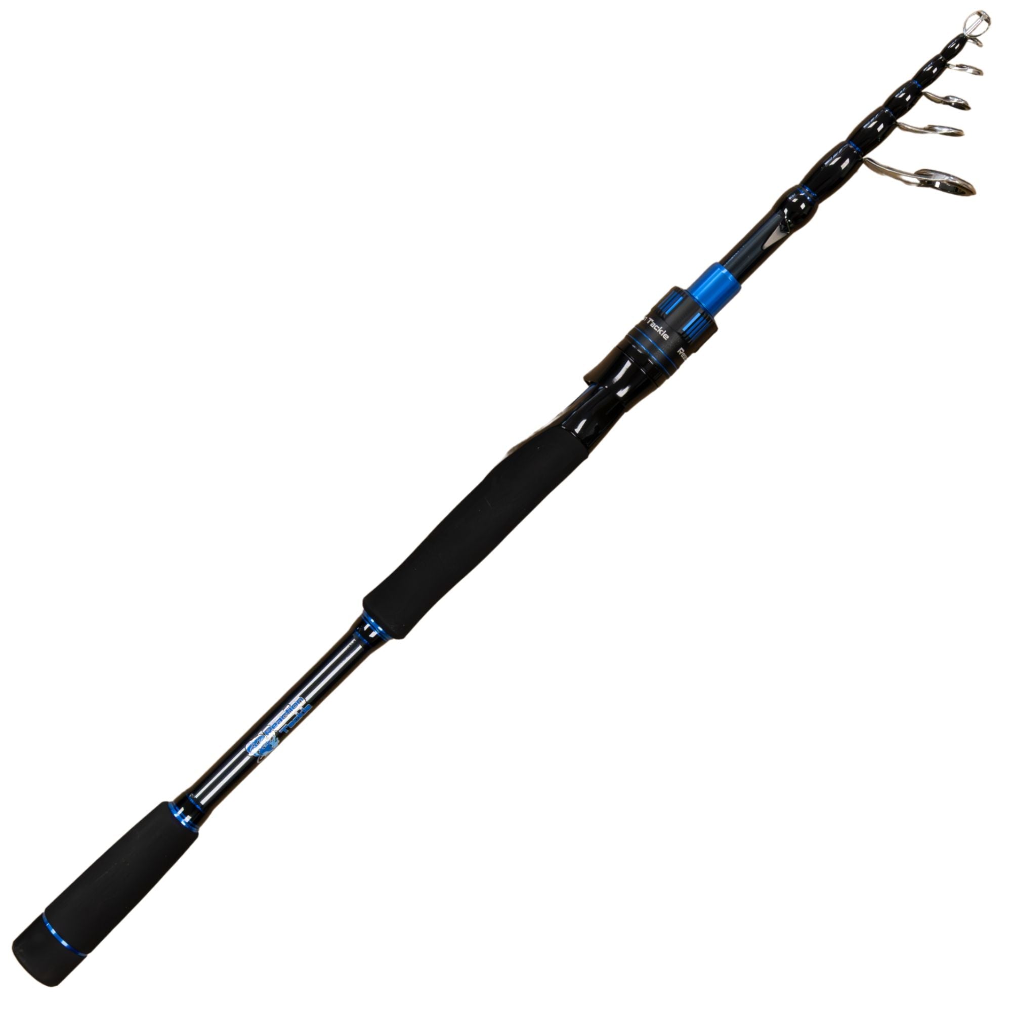 Reaction Tackle Telescopic Spinning Rod – Carbon Travel Fishing Rod – Collapsible Rod for Freshwater and Saltwater