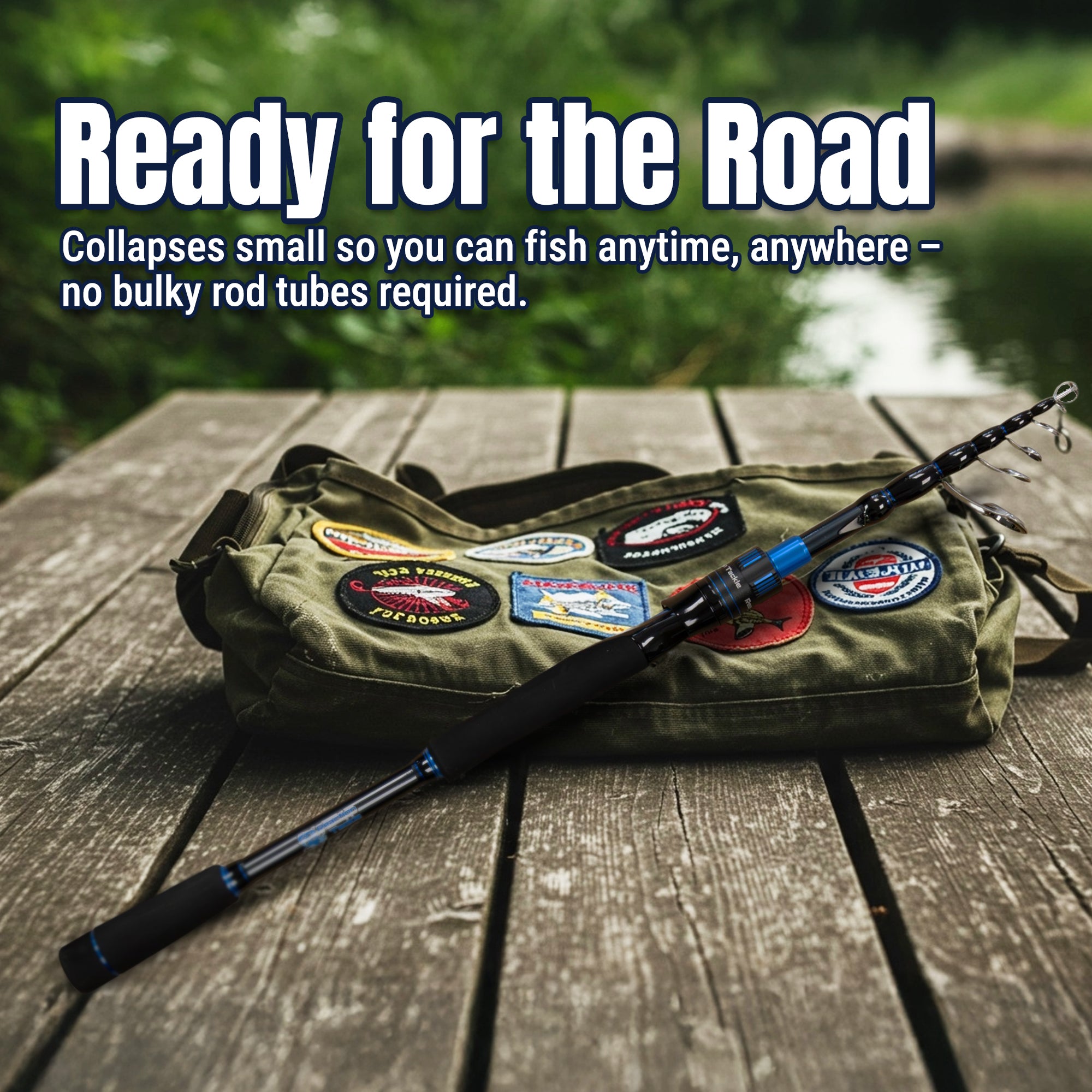 Reaction Tackle Telescopic Spinning Rod – Carbon Travel Fishing Rod – Collapsible Rod for Freshwater and Saltwater