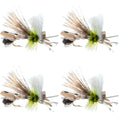 Water Trout Foam Grasshopper Fly - 4 Flies Hook Size 10
