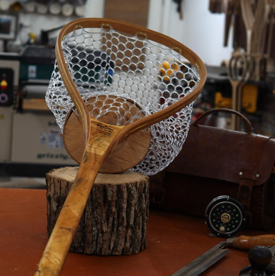 Fat Jake 16"x12" - Burl Fly Fishing Traditional Landing Net - Handcrafted & Made in USA