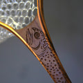 Fat Jake 16"x12" - Brook Trout Engraved - Natural Fly Fishing Traditional Landing Net - Handcrafted & Made in USA