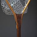 Fat Jake 16"x12" - Rainbow Trout Engraved - Natural Fly Fishing Traditional Landing Net - Handcrafted & Made in USA