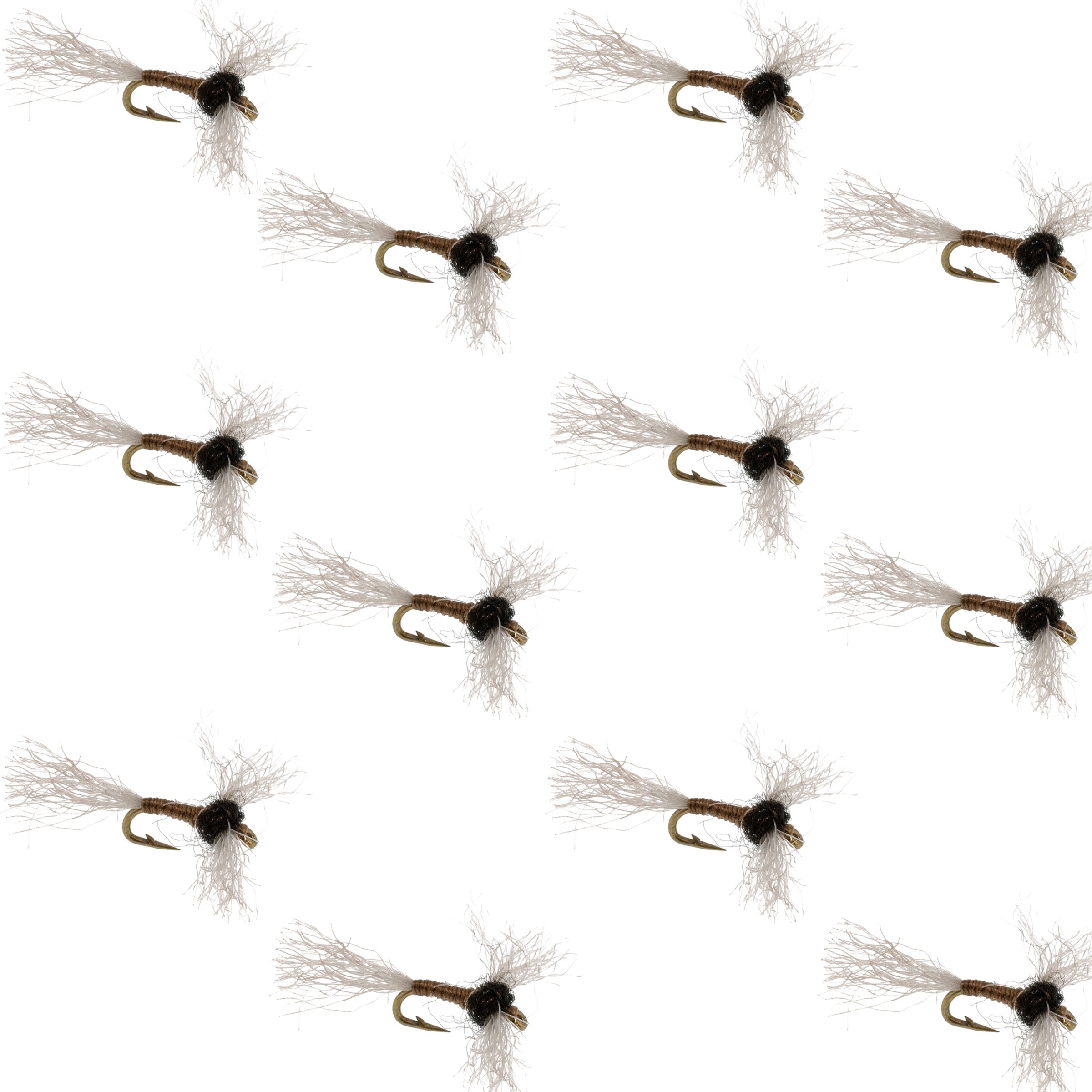 Improved Zelon Midge 12 Flies Hook Size 18