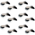 Galloup's Zoo Cougar Black Streamer Fly - 12 Flies Size 4