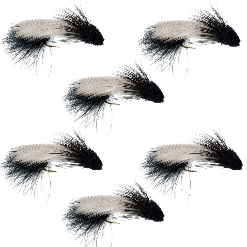 Galloup's Zoo Cougar Black Streamer Fly - 6 Flies Size 4