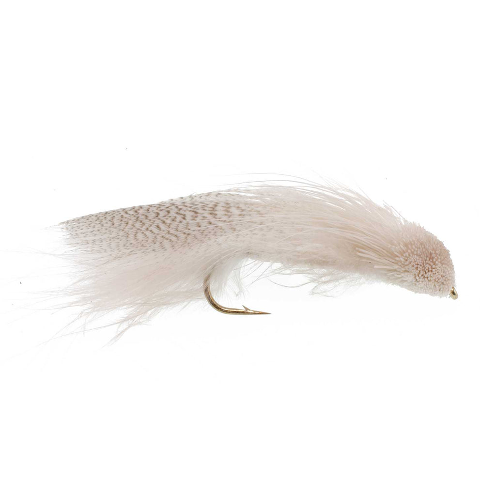 Galloup's Zoo Cougar White Streamer Fly - 6 Flies Size 4