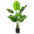 4 Feet Artificial Monstera Deliciosa Tree with 10 Leaves of Different Sizes