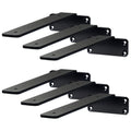 Shelf Bracket, 6'L x 4'W x 1.6'H 6 Pcs, Heavy Duty Floating Shelf Brackets, Brackets for Shelves, 5mm Thick Matte Black L Shelf Bracket,Steel Shelving Brackets with 160 lbs Load Capacity