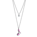 TK2703 - IP Light Black (IP Gun) Stainless Steel Chain Pendant with Top Grade Crystal in Clear