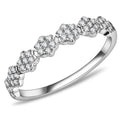 DA102 - High polished (no plating) Stainless Steel Ring with AAA Grade CZ in Clear