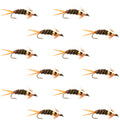 Double Bead Prince Nymph Fly Fishing Flies - 12 Flies Hook Size 12