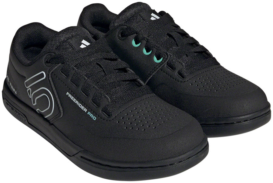 Five Ten Freerider Pro Flat Shoes - Women's Core BLK/Crystal White/Acid Mint 10
