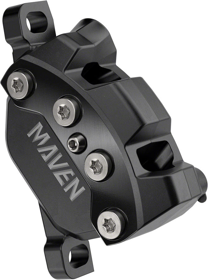 SRAM Maven Silver Disc Brake Caliper Assembly - Front/Rear Post Mount 4-Piston BLK A1