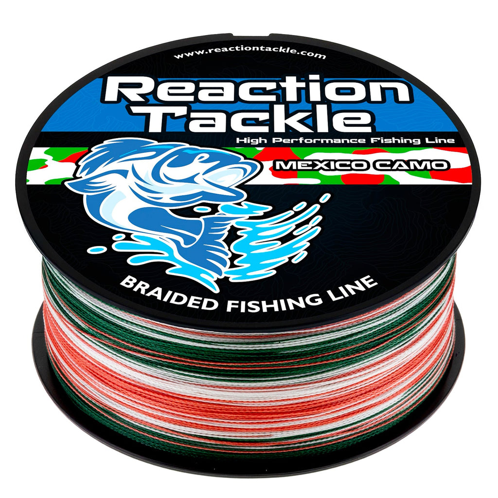 Reaction Tackle Braided Fishing Line - Mexico Camo