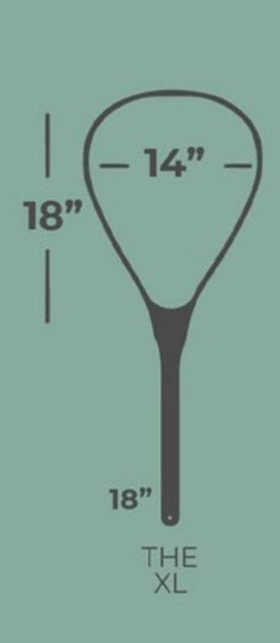 XL 18"x14" - Natural Fly Fishing Traditional Landing Net - Handcrafted & Made in USA