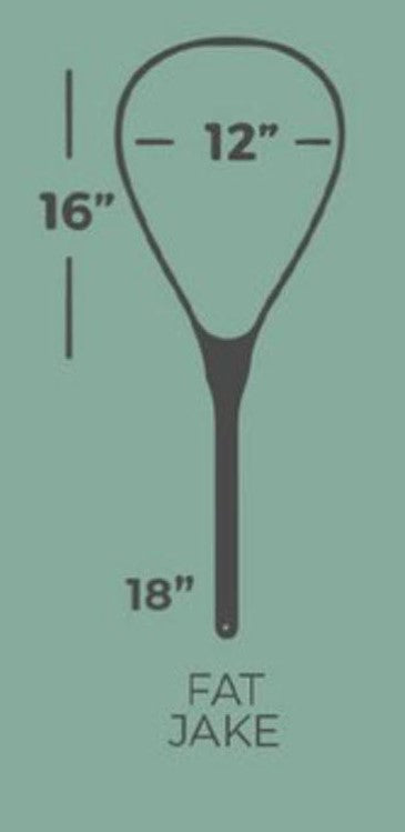 Fat Jake 16"x12" - Brown Trout Engraved - Natural Fly Fishing Traditional Landing Net - Handcrafted & Made in USA