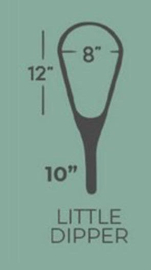 Little Dipper 12"x8" - Rainbow Trout Engraved - Natural Fly Fishing Traditional Landing Net - Handcrafted & Made in USA