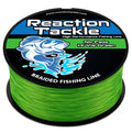 Reaction Tackle Braided Fishing Line - NO FADE Hi Vis Green