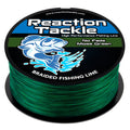 Reaction Tackle Braided Fishing Line - NO FADE Moss Green