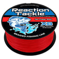Reaction Tackle X8 Braided Fishing Line - NO FADE Red 8 Strand