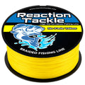 Reaction Tackle Braided Fishing Line - NO FADE Yellow
