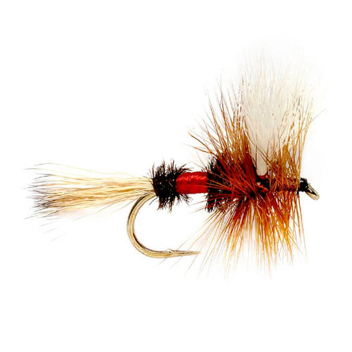 3 Pack Barbless Royal Wulff Classic Hair Wing Dry Fly - Hook Size 16