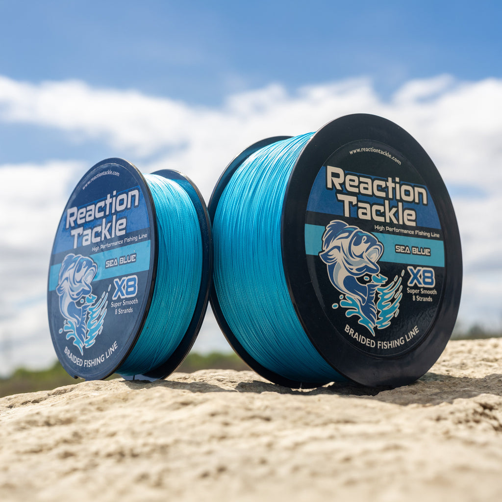 Reaction Tackle X8 Braided Fishing Line - Sea Blue 8 Strand
