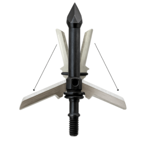 2 Blade Expandable Mechanical Broadhead | 2.25 Inch Cutting Diameter |TOTA | 125 grain