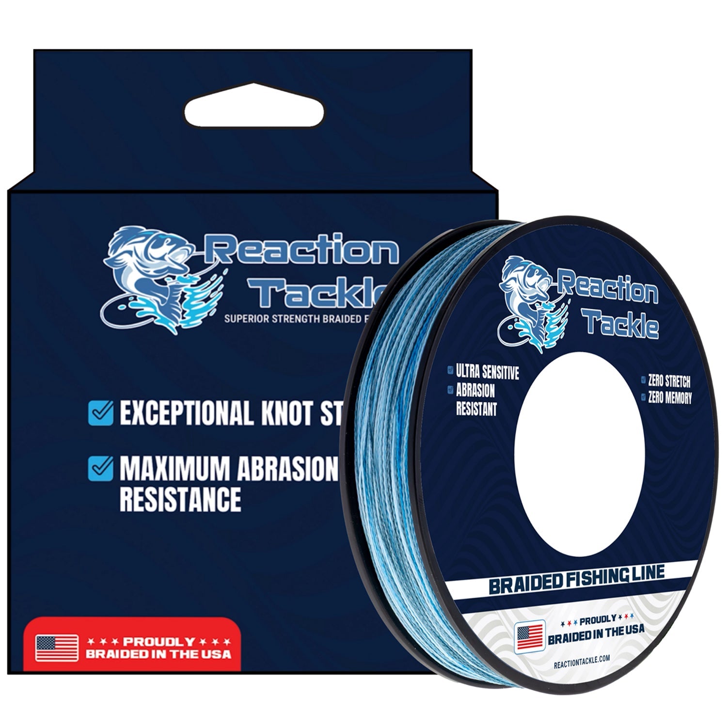 Reaction Tackle BRAIDED IN THE USA Fishing Line - X4