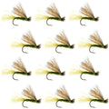 Barbless Olive X Caddis Emerging Caddis Adult Fly - 12 Flies Size 18