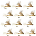 Barbless Tan X Caddis Emerging Caddis Adult Fly - 12 Flies Size 14